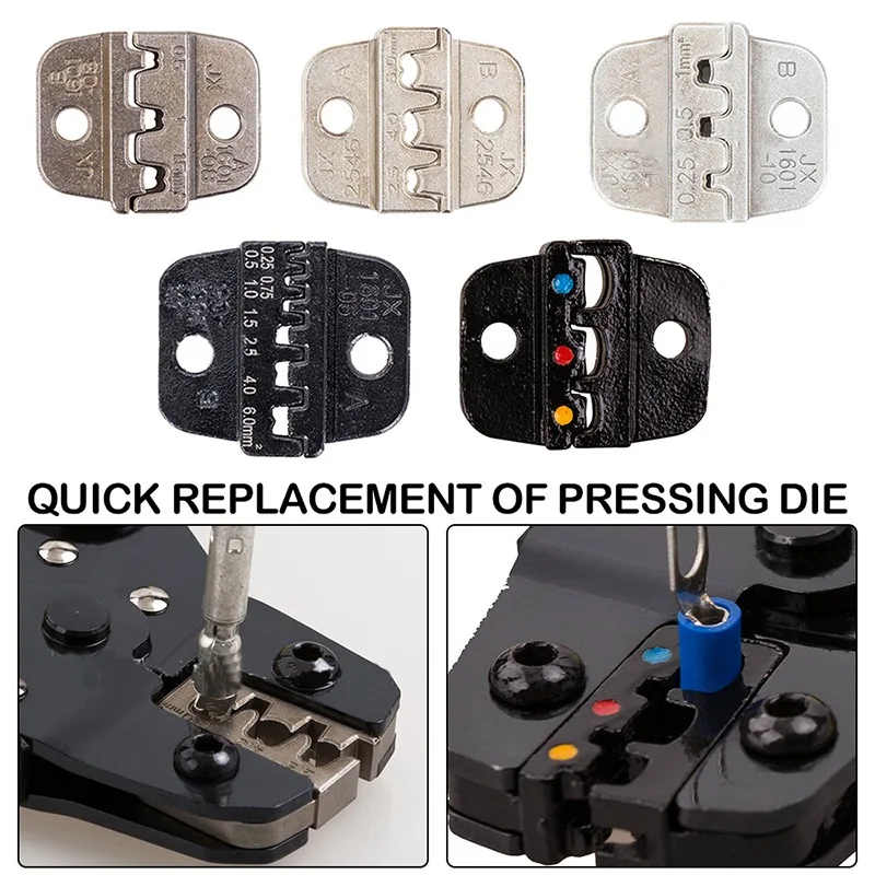 

1601-01/06/08/10/2546 Wire Cutting Mould Terminal Head Wire Crimper Crimping Pliers Accessory Cord End Terminal Mold Clamp Plier