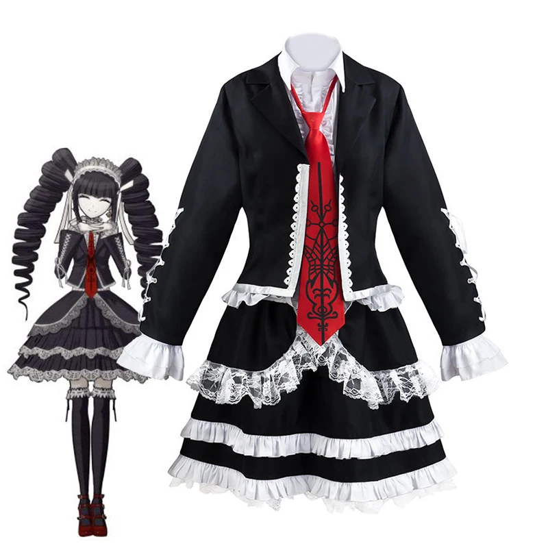Anime Danganronpa Yasuhiro Taeko Celestia Ludenberg Uniform Cosplay Costume Lolita Halloween Cosplay Festival Skirt
