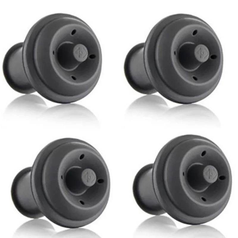 

DEOUNY 4/6Pcs Rubber Vacuum Stoppers Reusable Plug Suction Bottle Champagne Wine Preserver Bottle Caps Saver Bar Accessories