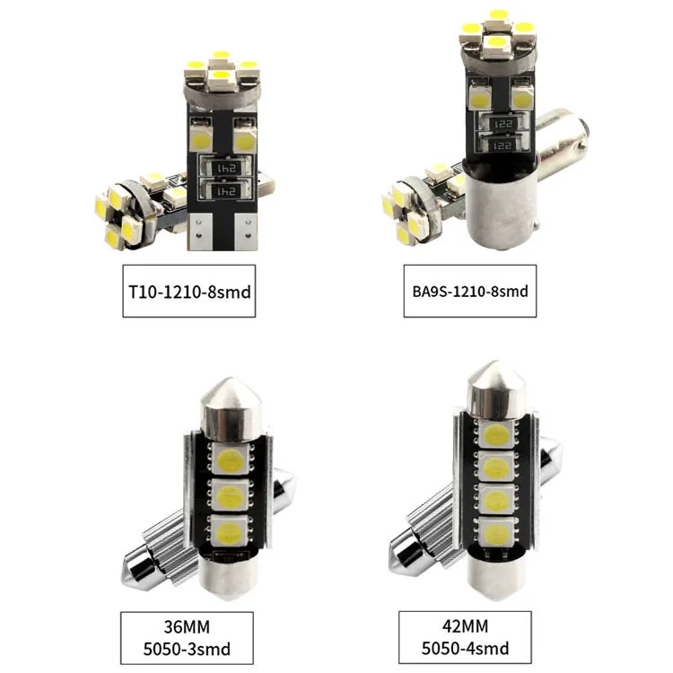 Yetaha 21 шт./компл. Светодиодная лампа для освещения салона автомобиля Купол Карта