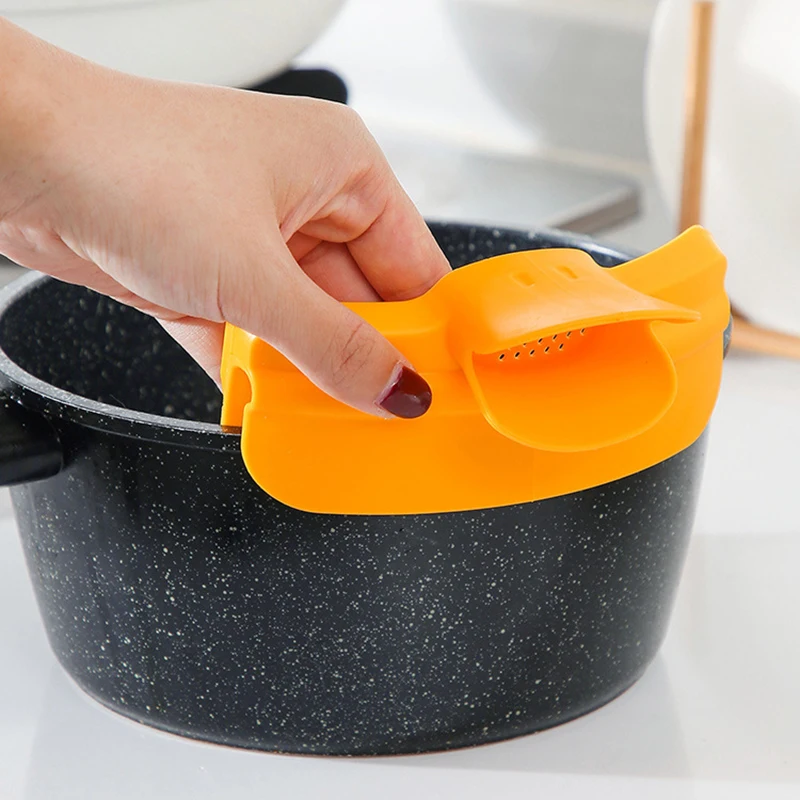 

1/2 шт. герметичный жидкий дефлектор Duckbill с закругленными краями, насадка для супа, кухонный аксессуар для кастрюли JS23
