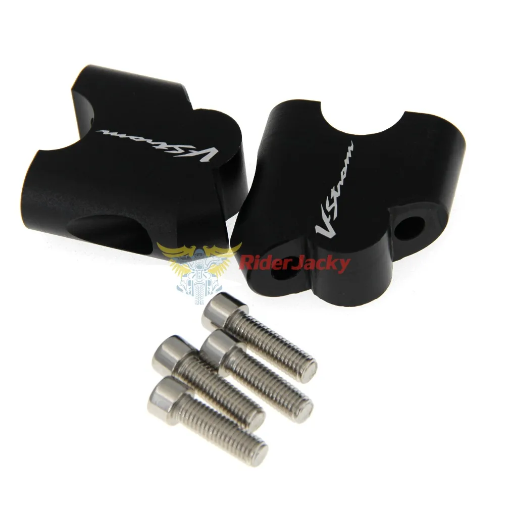 laser Logo VSTROM For Suzuki DL 650 V-STROM DL650 2004-2012 2009 2010 2011 Motorcycle Handlebar Riser Up Backs Moves Bracket Kit