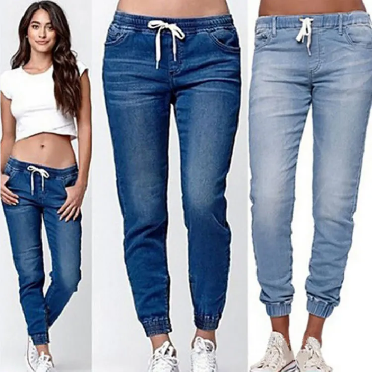 

Fashion Skinny Stretch Elastic Waist Waist Elastic Pants Jeans Women Sexy Pencil Womens Jeans Plus size jeans clothes