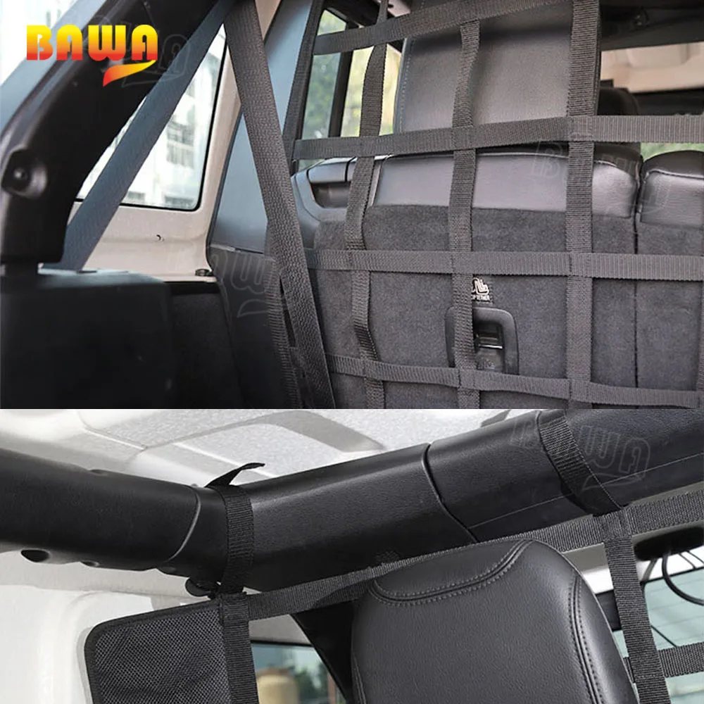 BAWA Автомобильный багажник грузовая защитная сетка аксессуары для Jeep Wrangler JK JL 2007- разделительная ПЭТ изоляционная сетка