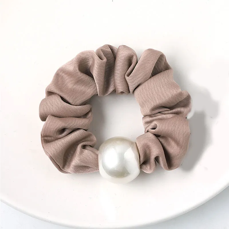 Новое поступление крупные жемчужные атласные резинки для волос женские конского