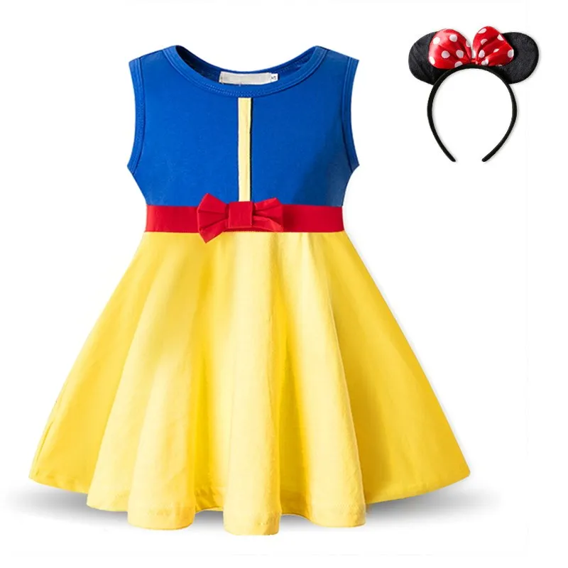 Minnie Set 2 Маскарадное платье Белоснежки для Хэллоуина платье Минни Маус для девочек на день рождения, одежда для маленьких девочек возрастом от 1 года до 6 лет, одежда для девочек - Цвет: Minnie Set 2