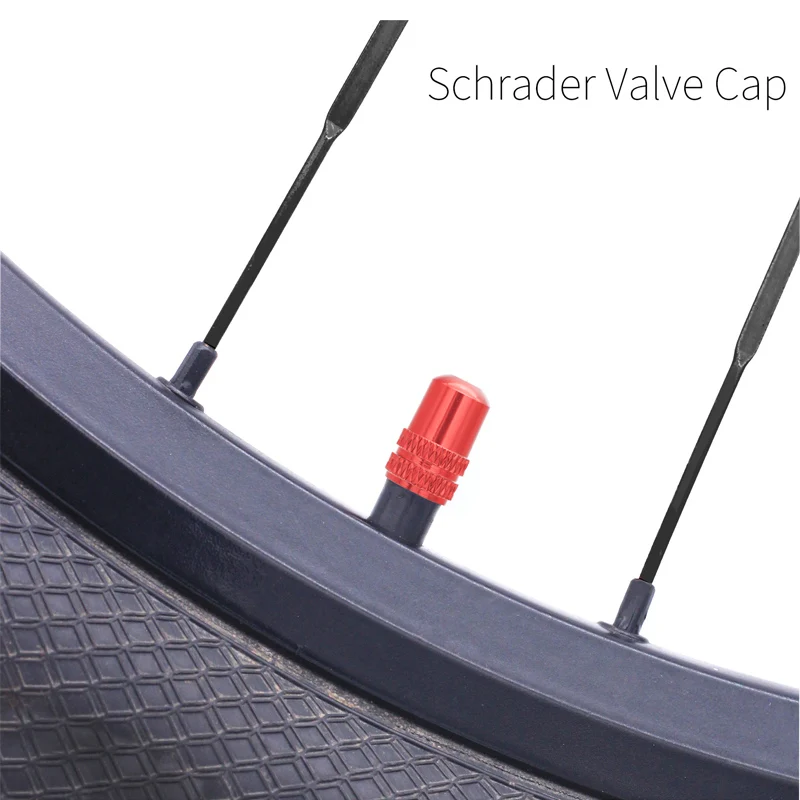 2Pc Aluminium Alloy Sepeda Motif Mountain Road Sepeda Tutup Katup Schrader/Presta Ban Debu Penutup Katup aksesoris Sepeda