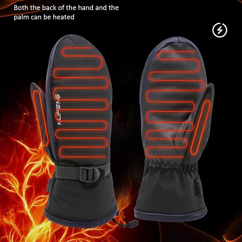 

Winter Gloves Electric Heated Adult Children Gloves Warming Camouflage Battery Mittens Soft Outdoor Windproof Sport Guantes