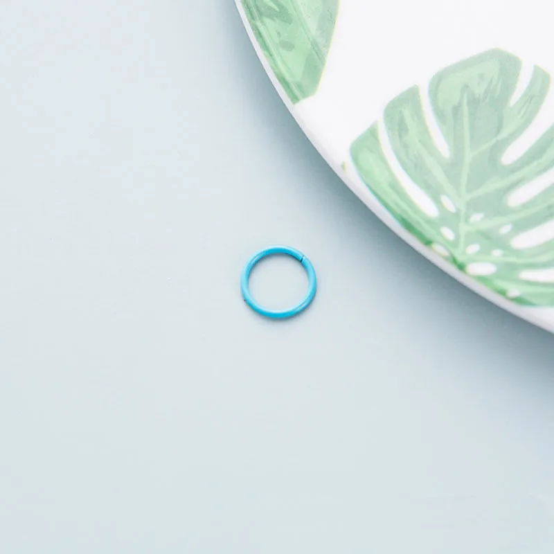 40 шт./лот 1x10 мм Оптовая продажа красочных металлических колец с закрытым разрезом