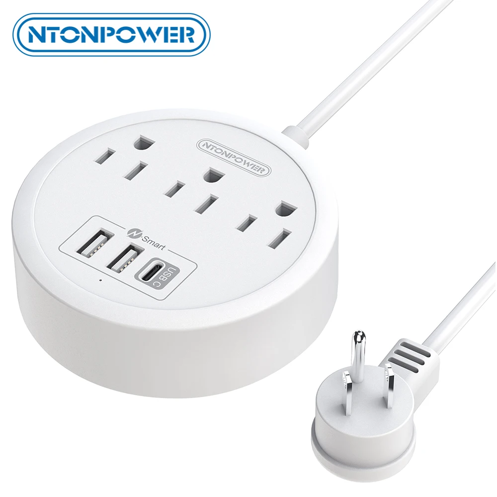 NTON блок питания с USB C монтируемым 3 выходами и usb портами настольная зарядная