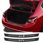 Наклейка на задний бампер для Citroen DS3 DS4 DS5 DS6 DS7, автомобильные аксессуары из углеродного волокна, защитная наклейка на багажник автомобиля