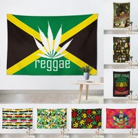reggae leaf jamaica rasta lion hanging flag banner music rock home decoration wall art 4 gromments in corners 35ft 144cm96cm