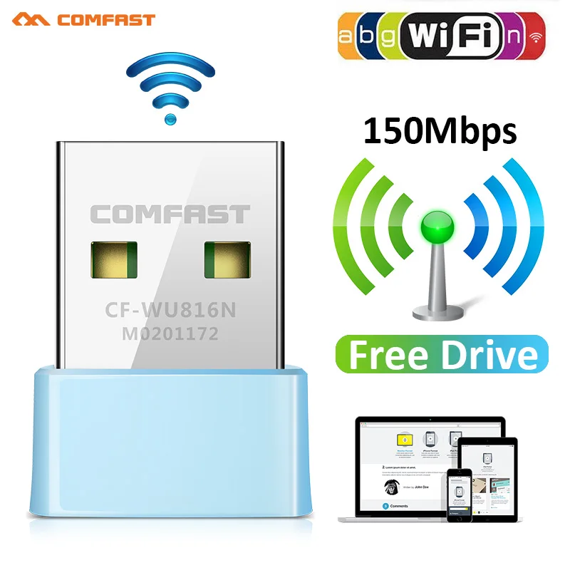 

Бесплатный драйвер 150 Мбит/с мини USB WiFi адаптер Беспроводная компьютерная сетевая карта Bluetooth 4,0 LAN Wi-Fi адаптер Антенна wifi приемник