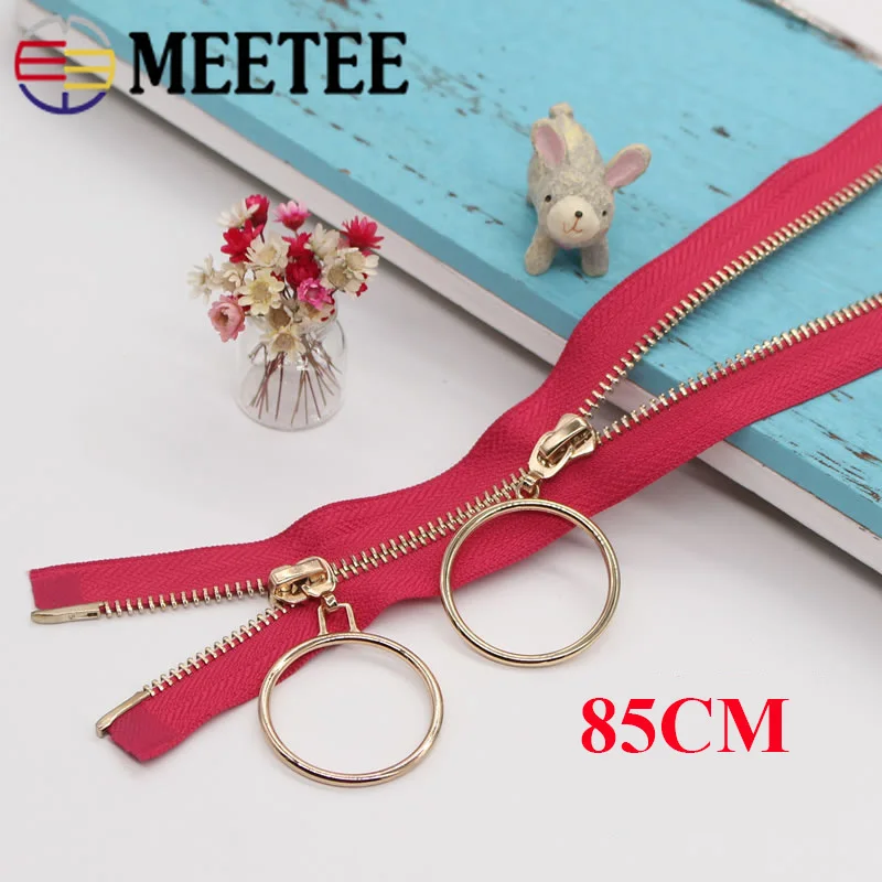 Металлическая молния Meetee 5 #85 120 см двойной слайдер два способа открывания