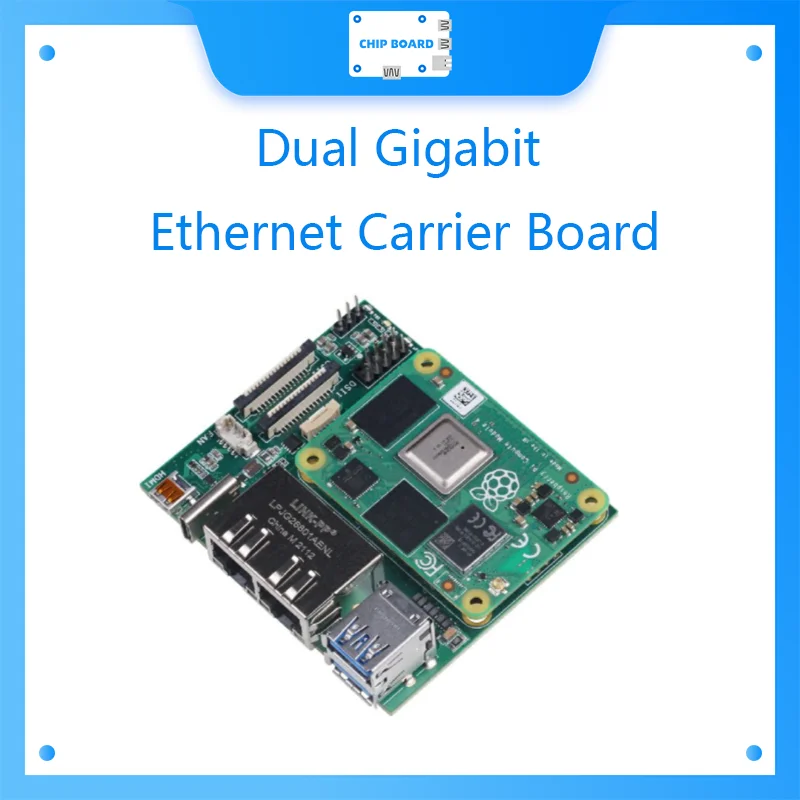 seeed Dual Gigabit Ethernet Carrier Board for Raspberry Pi CM4 with 4GB RAM/ 32GB eMMC