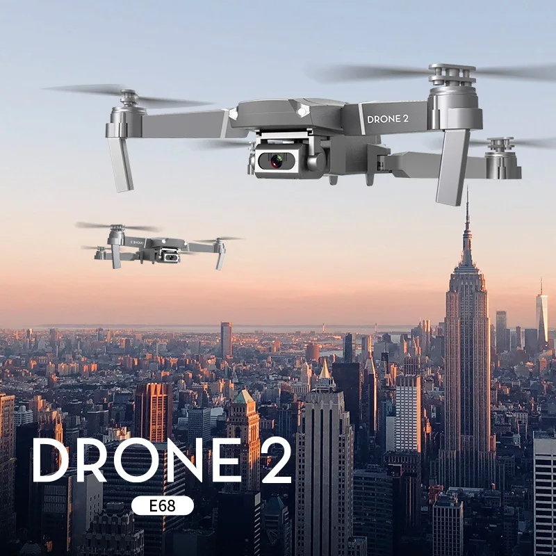 Квадрокоптер E68 складной с дистанционным управлением Wi-Fi FPV 4K 1080P 720P | Игрушки и