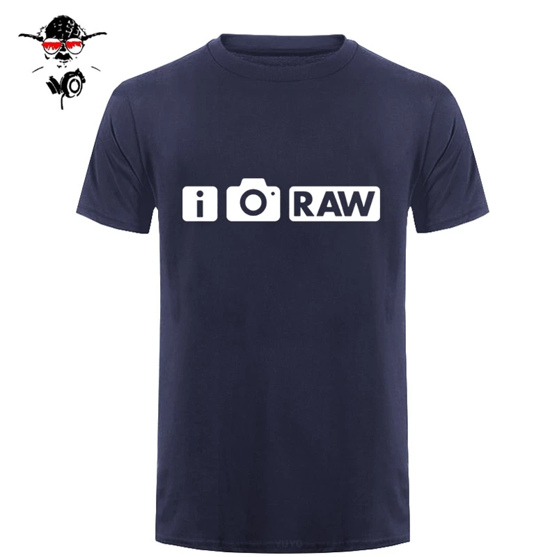 Брендовая одежда футболка с надписью I Shoot RAW Funny photo photographer camera Мужская хлопковая