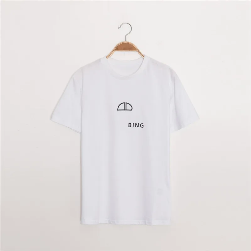 

New Women Summer White Slim O-Neck Cotton Letter Print T-Shirt Female Fashion Plus Size Tees Ladies Brand Casual Tops ZM232
