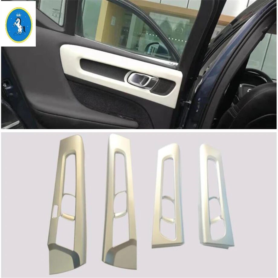 Yimaautotrims авто аксессуар внутренняя дверная ручка ручки чаши протектор рамка Крышка отделка Подходит для VOLVO XC40