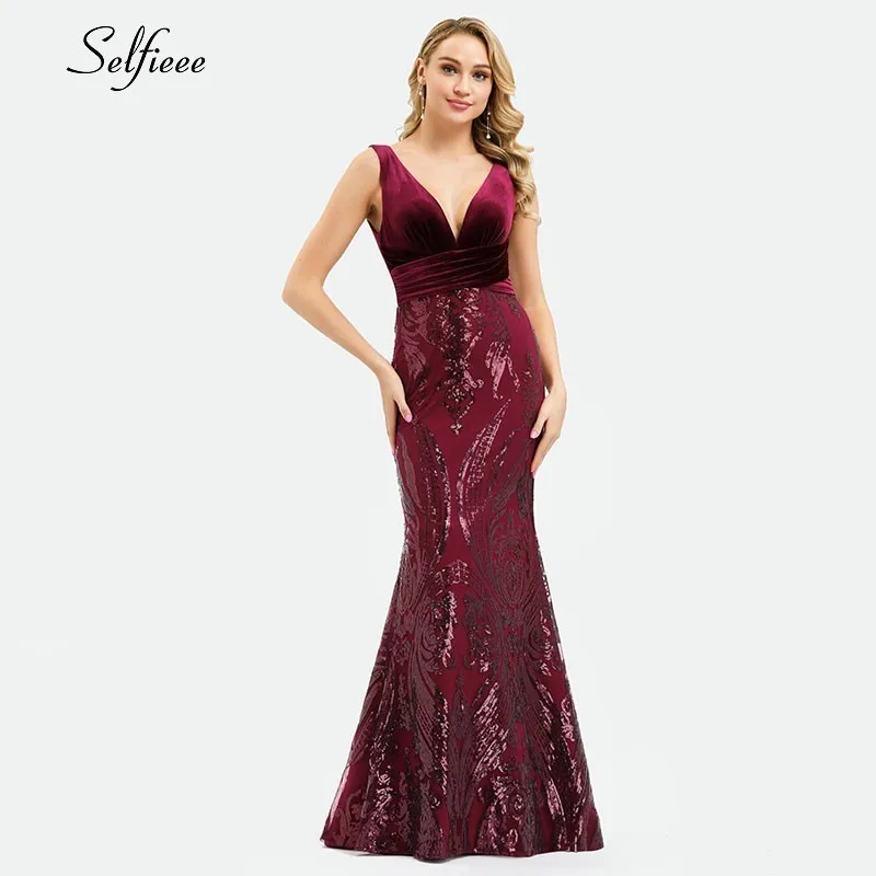 Женское платье-макси с V-образным вырезом без рукавов | Женская одежда