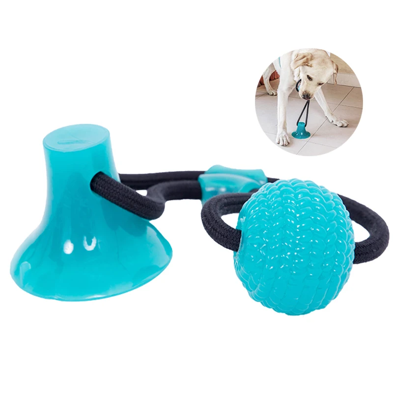 Интерактивная игрушка для собак на присоске TPR мяч игрушки эластичные веревки