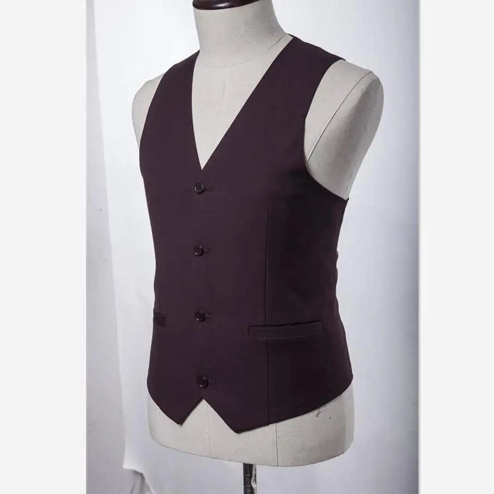 Мужской костюм из 3 предметов в китайском стиле со стоячим воротником мужской