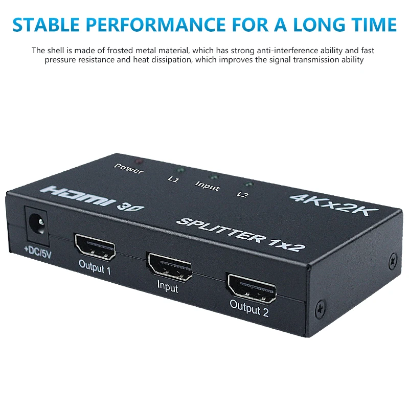 Сплиттер HDMI 1 разделение 2 экрана 4K HD 3D проектор видео компьютер хост дисплей