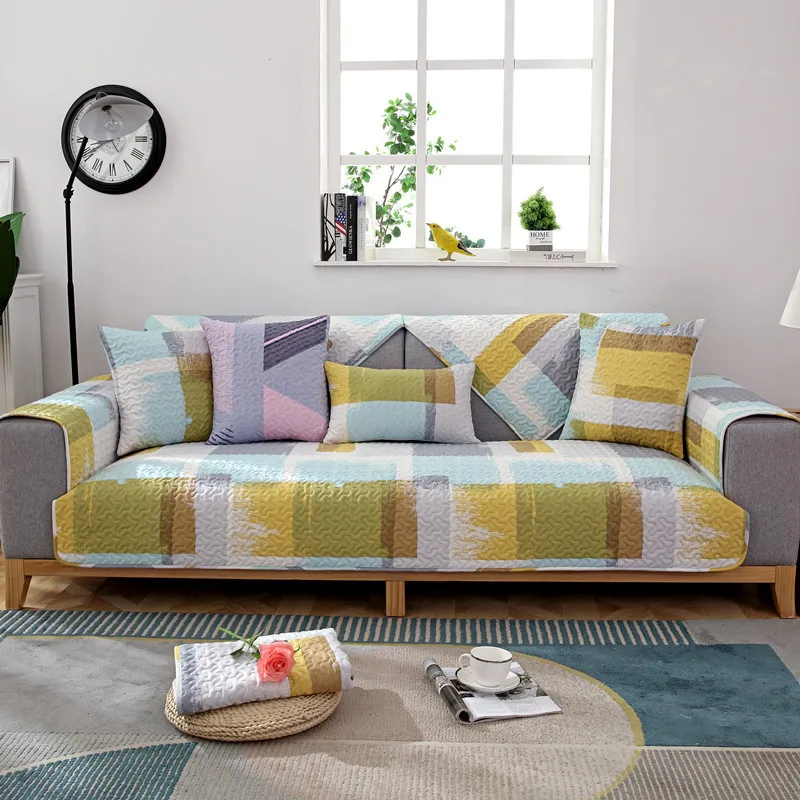 Чехол для дивана съемное моющееся покрывало с подлокотником Европейское сиденье