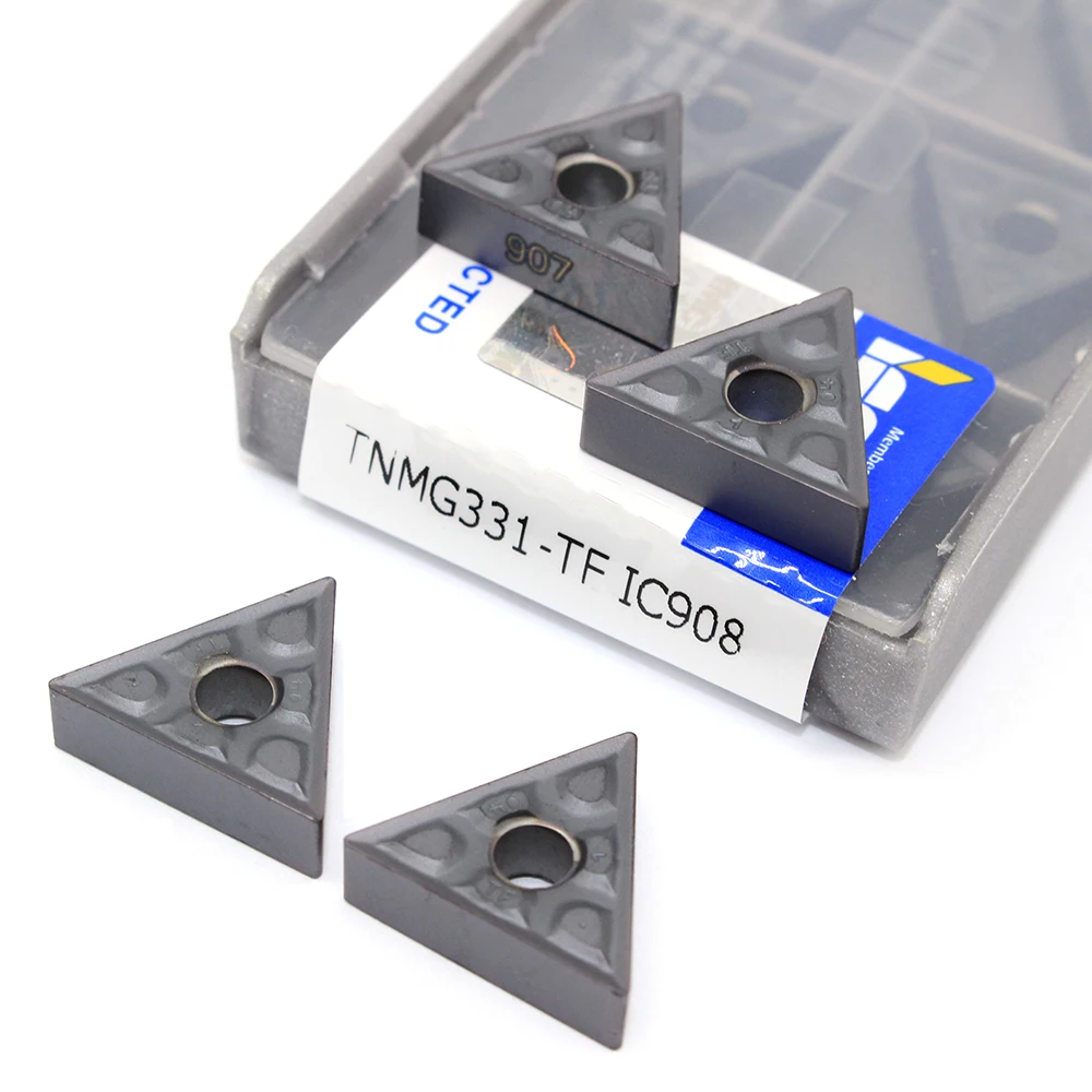 10 шт. TNMG160404 TF IC907 TNMG 160404 TF IC908 карбидные вставки резец для наружной обточки последний резак лезвие CNC режущие инструменты