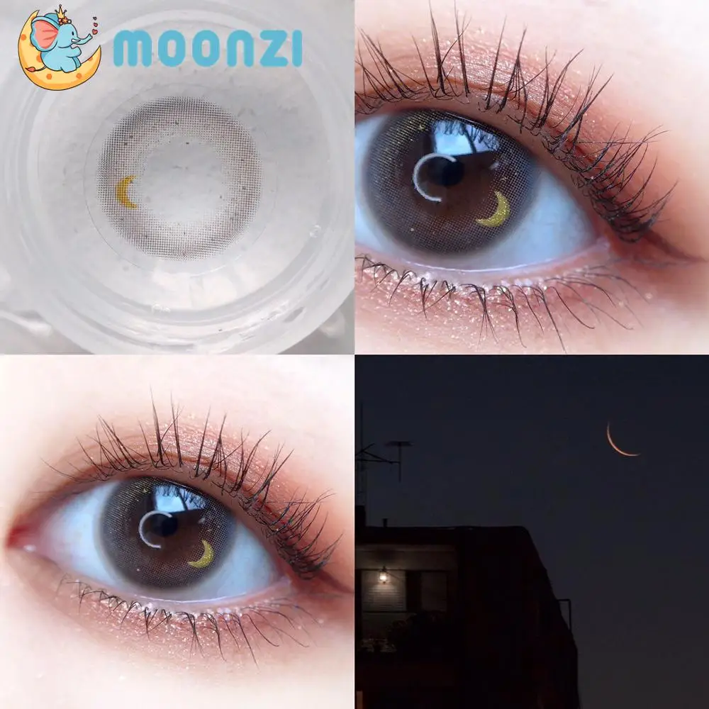 MOONZI Луна Светит фиолетовый контактные линзы натуральные маленькие ученик