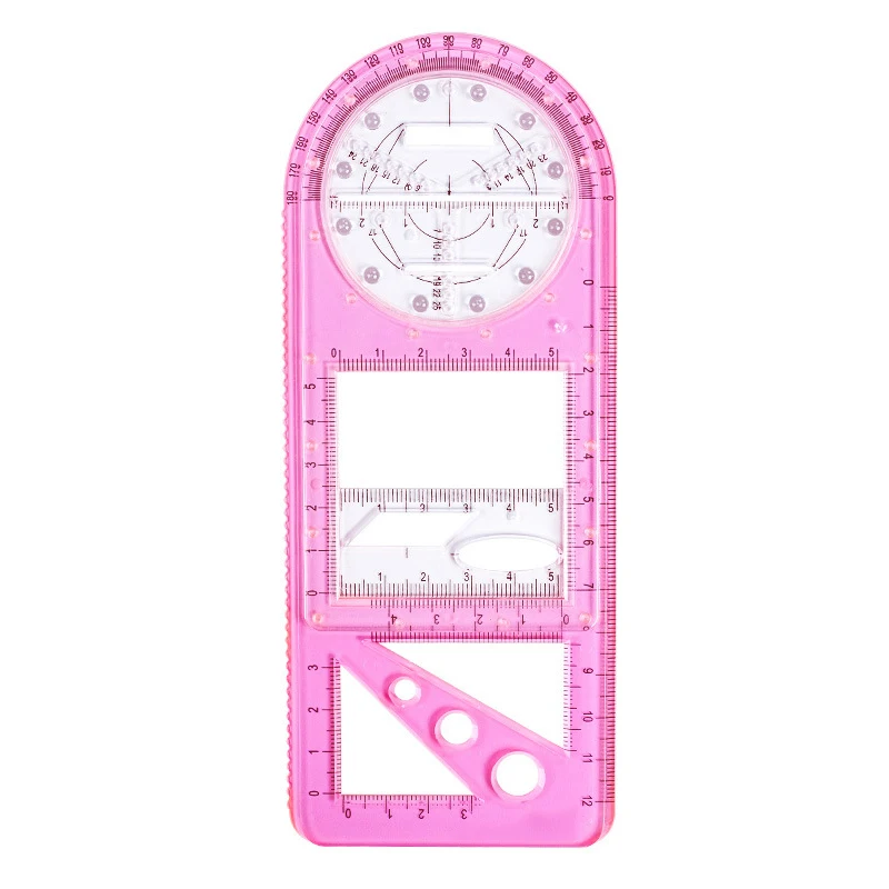 Multifunctional Geometric Ruler Drawing Template Measuring Tool for School Office Supplies DIY Apparel Sewing Fabric W | Дом и сад