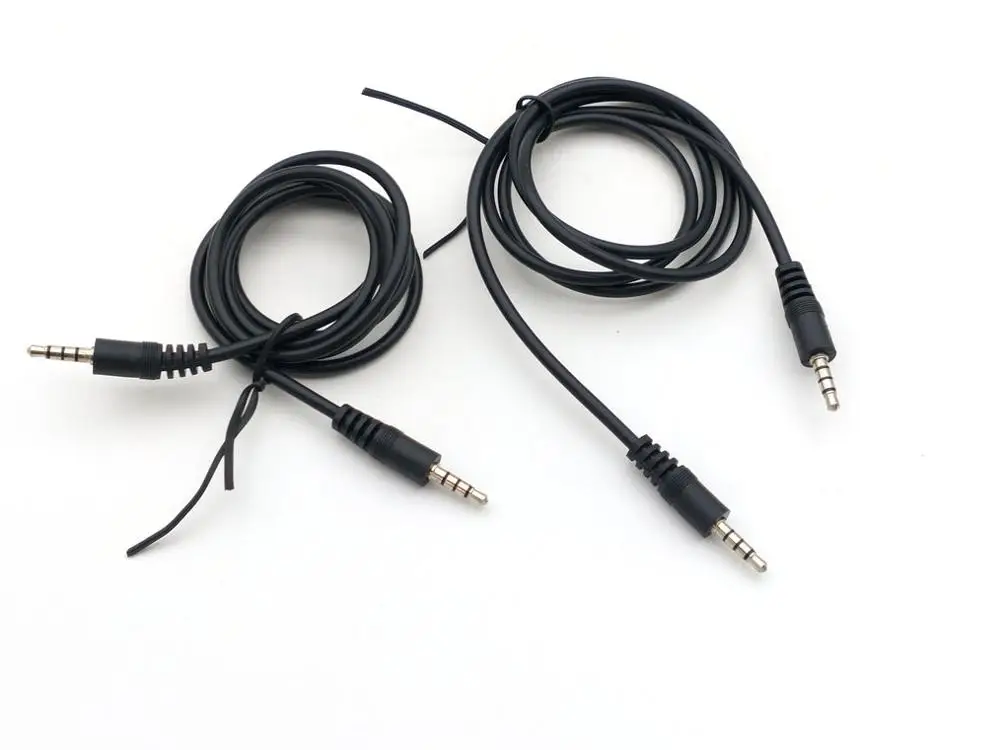 2 шт. 1 м 4-полюсный 3 5 мм штекер мини-джек аудио соединительный кабель |