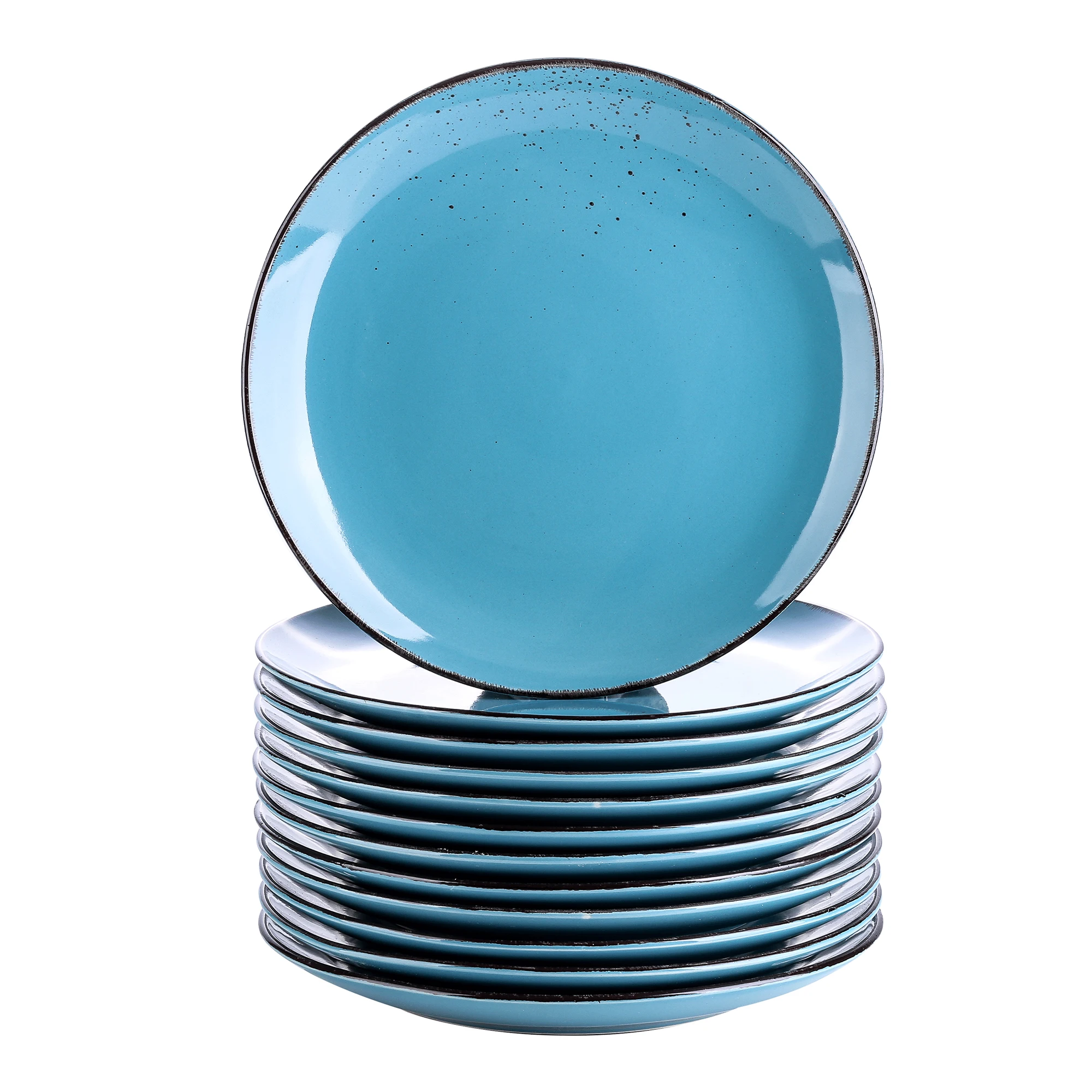 

Vancasso Navia 4/8/12-Piece Ceramic Stoneware 10.75" Dinner Plate Set Vintage Look Dinner/Salad/Fruit/Snack Tableware Plates Set