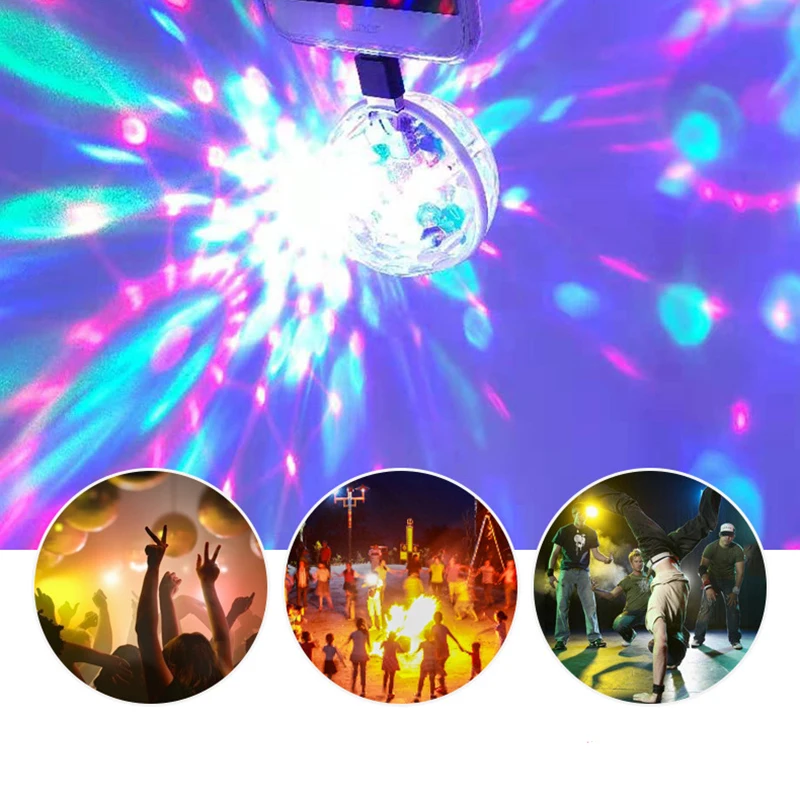 Автомобильный волшебный шар USB-светильник DJ RGB Мини Красочный музыкальный звук