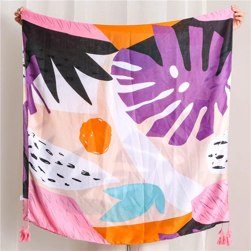 

Spring and Summer Women's Cotton Scarf Bohemian Sunscreen Beach Shawl Scarves
