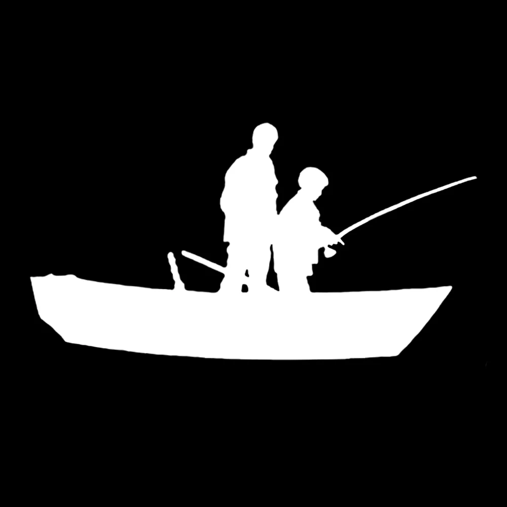 15 4 см * 8 2 Стайлинг автомобиля отец и сын Рыбалка Стикер Искусство современного