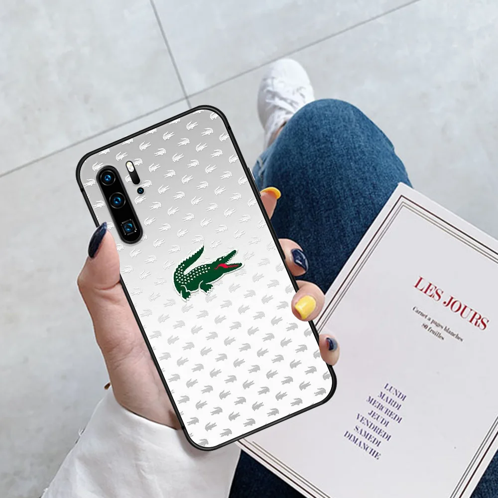 

Luxury Brand French LACOETE Phone Case Cover For Samsung Galaxy A7 8 10 20 20e 21 30 30S 31 41 50 50S 51 70 71 91 black Hoesjes