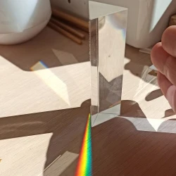 

30*30*60MM Magical Triangular Prism Rainbow Photography Seven-color Sunlight Student Optical Science Light Experiment