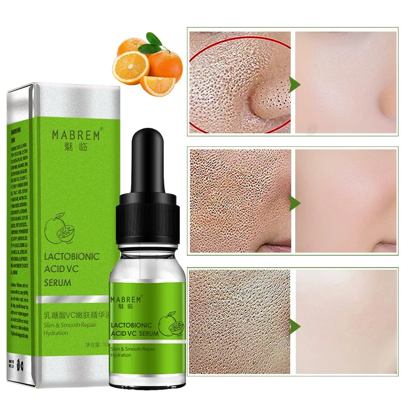 

Lactobionic Acid Vc Serum Hydrating Control Oil Remove Blackheads Shrinking Pores Face Essential Liquid