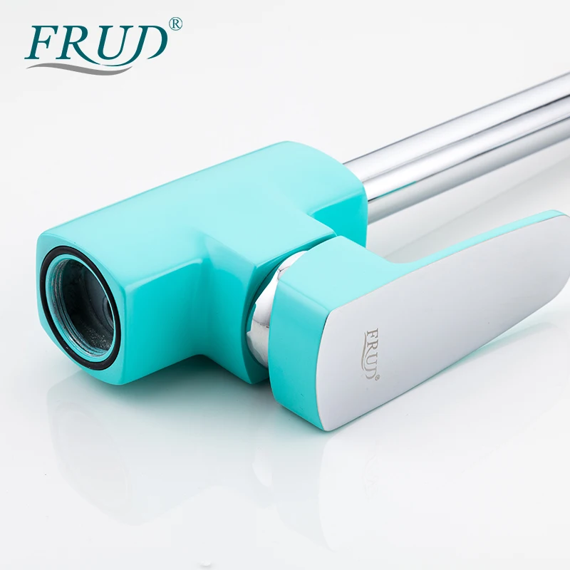 Смеситель для кухни FRUD кухонный кран на раковину с одной ручкой поворотный излив