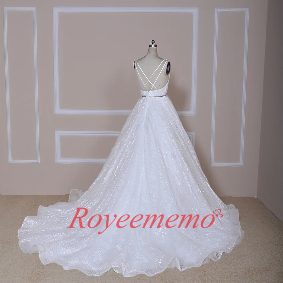 2020 роскошное свадебное платье Royeememo ТРАПЕЦИЕВИДНОЕ без рукавов новый дизайн |