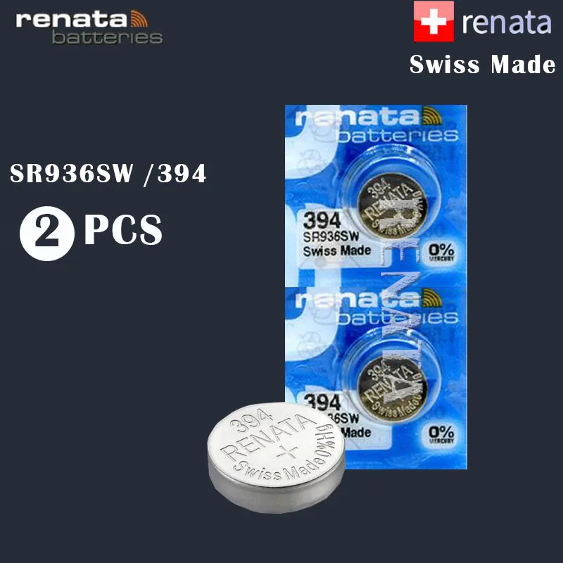 2 шт./лот Renata 394 100% оригинальный фирменный Новый аккумулятор для часов с оксидом