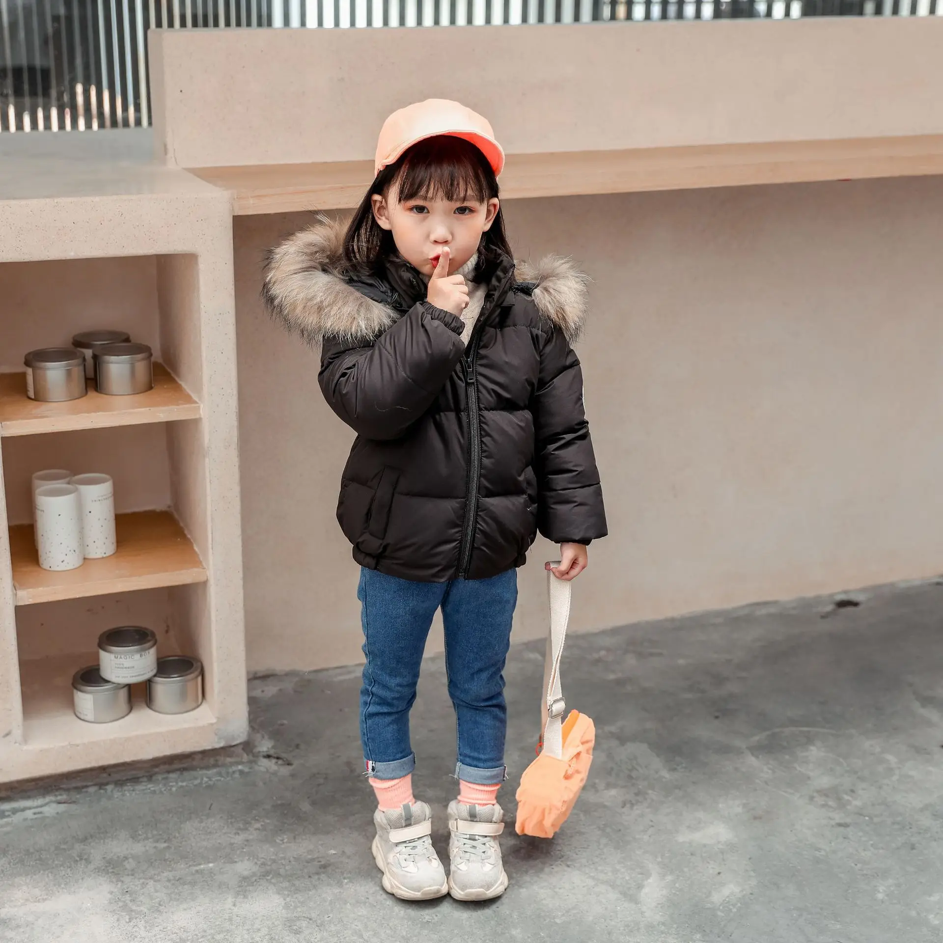 2019 детская хлопковая куртка зимняя одежда красные/черные пальто Детская верхняя