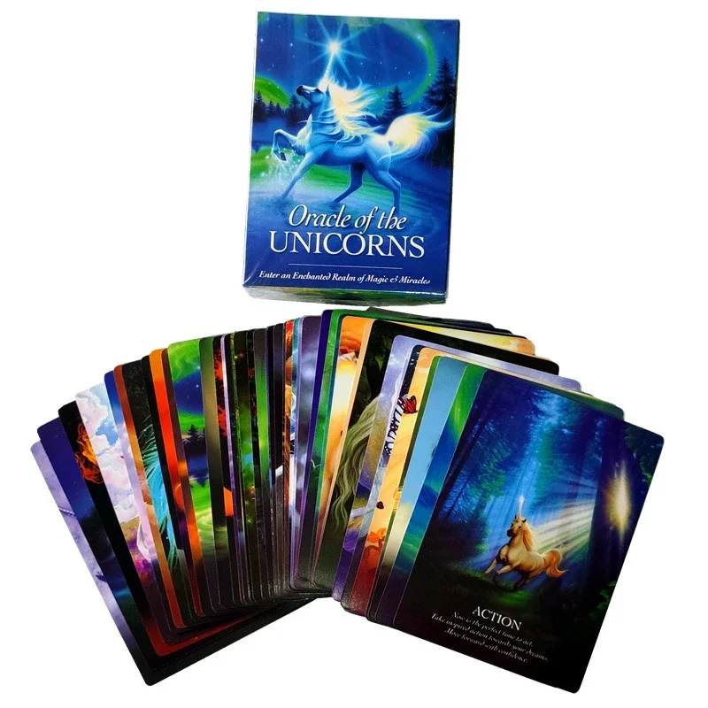 

Board Games Tarot Cards Oracle of The Unicorns Witchcraft Supplies Divination for Adults and Children Playing Card Tarot Cards