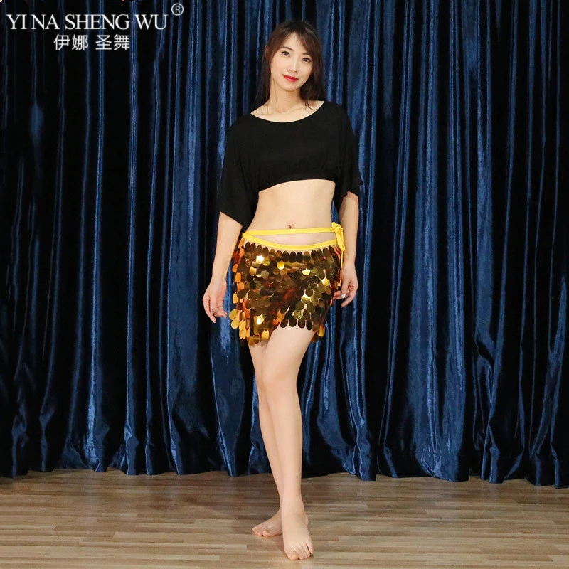 Новинка женский набор костюма для танца живота Дамское полотенце с блестками на