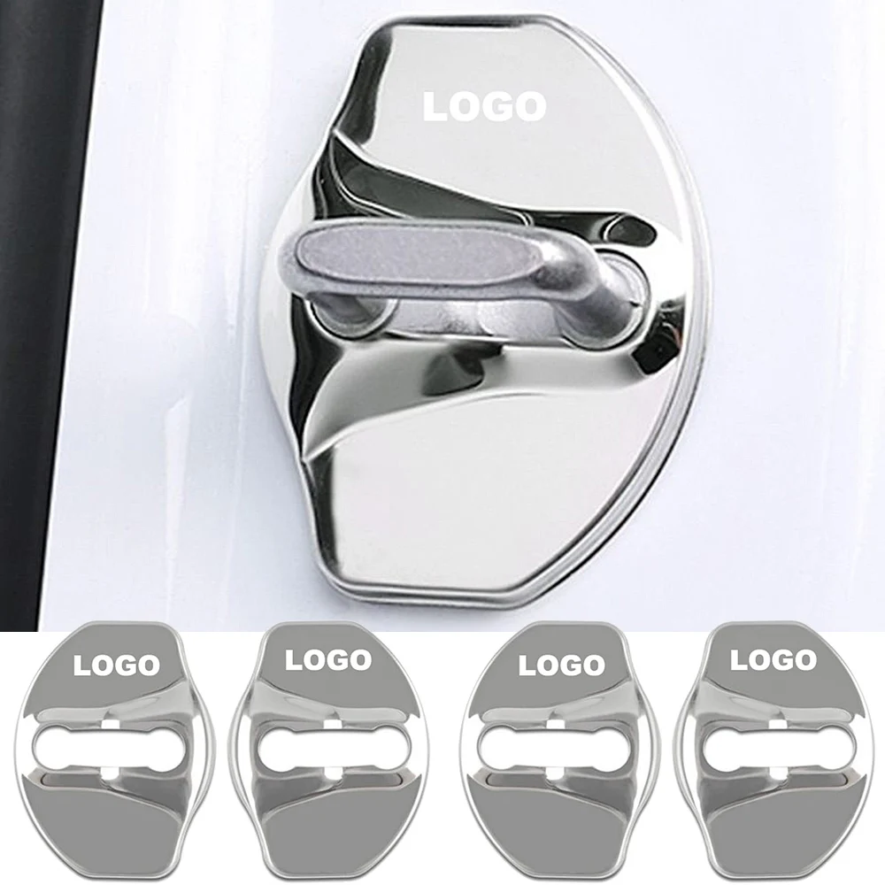 4 шт. Чехол для автомобильного дверного замка с логотипом Tesla Model 3 X Y Автомобильный