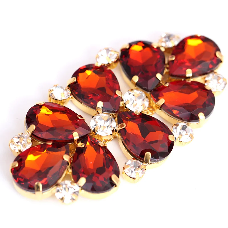 Высококачественные стразы 1 шт. 7х4 5 см Пришивные украшения для свадебного платья