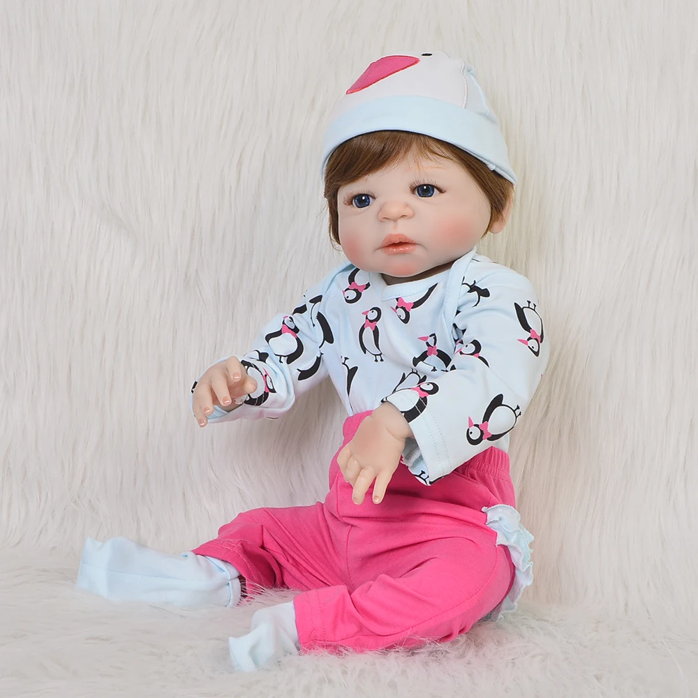 Виниловая Кукла реборн девочка 57 см жесткий силиконовый винил reborn baby Реалистичная красивая принцесса Bonecas девочка малыш игрушки для детей