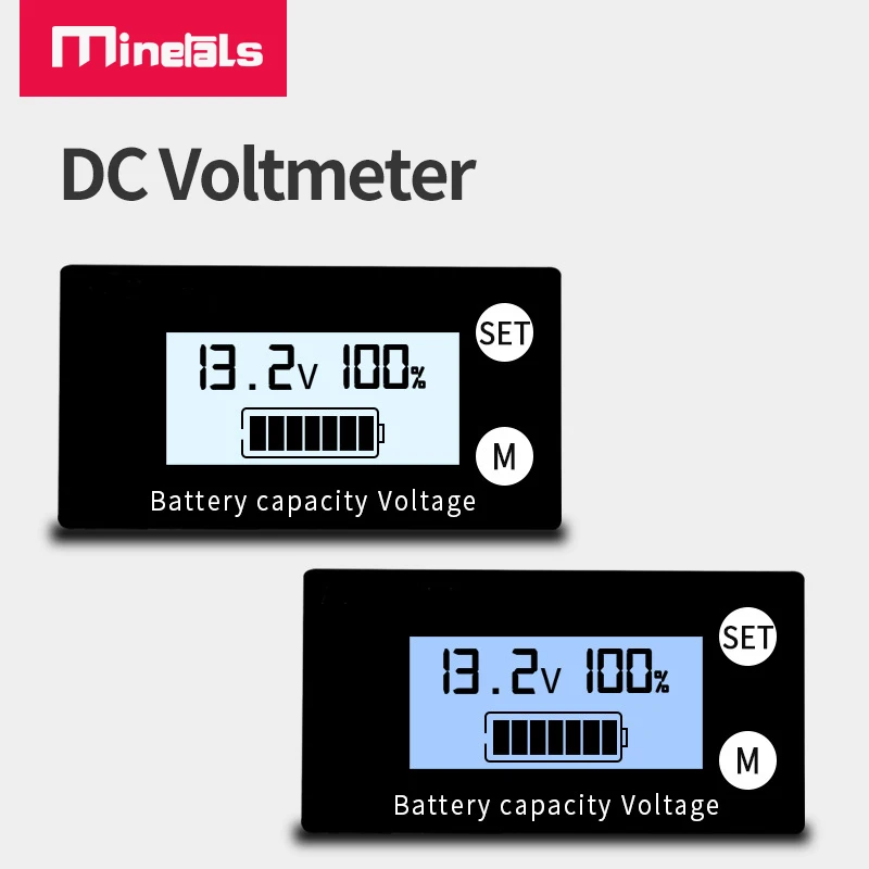 battery capacity lcd indicator display dc 8v 100v lead acid lithium lifepo4 car motorcycle voltmeter voltage gauge 12v 24v 48v free global shipping