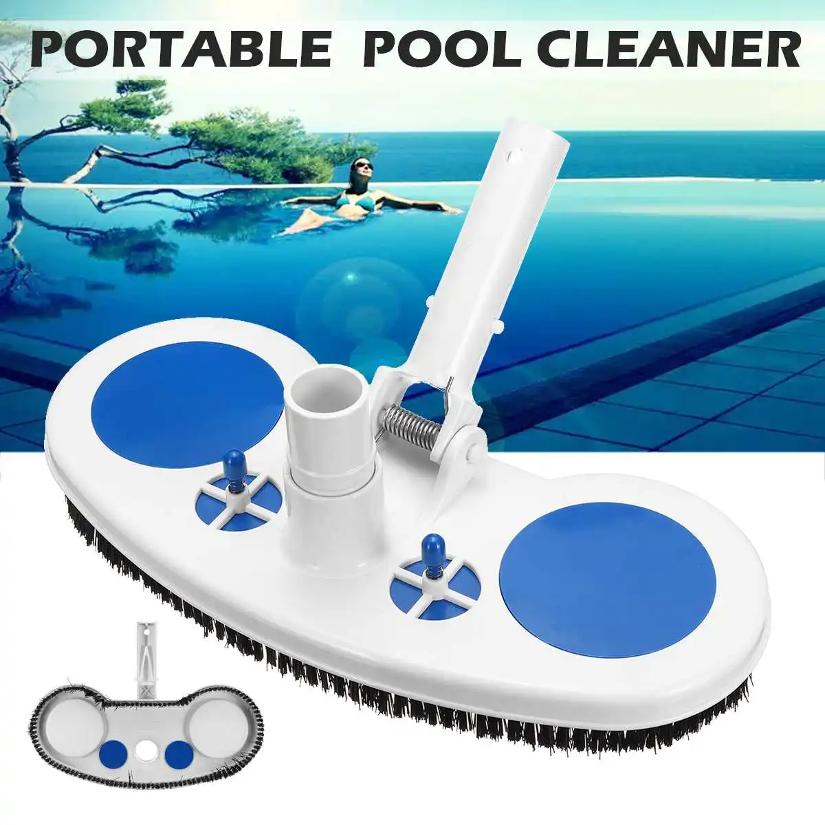

Mini Jet Swimming Pool Vacuum Cleaner Floating Objects Suction Fountain Pond Head Vacuum Brush Cleaner Cleaning Tools